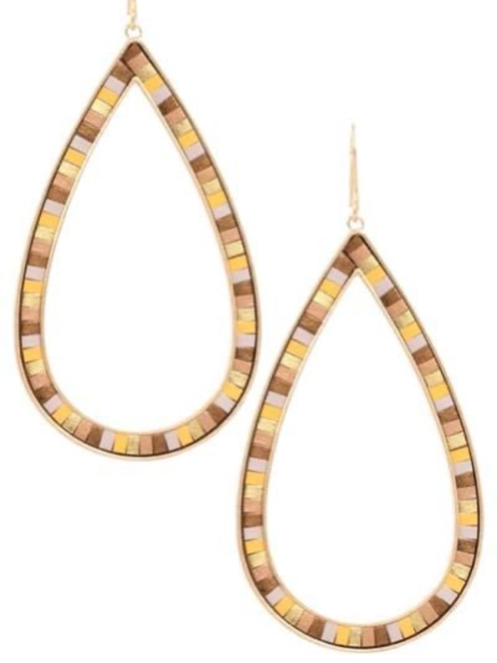 Womens‎ Teardrop Colorful Hoop Earrings